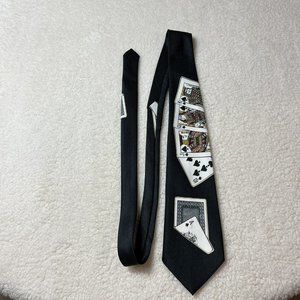 Fratello Hand Made Gambler Necktie Poker Royal Flush Playing Cards Men’s Necktie